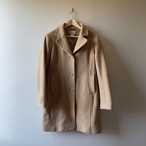 L.L. Bean | 100% Lambswool Camel Polo Coat - Size 10